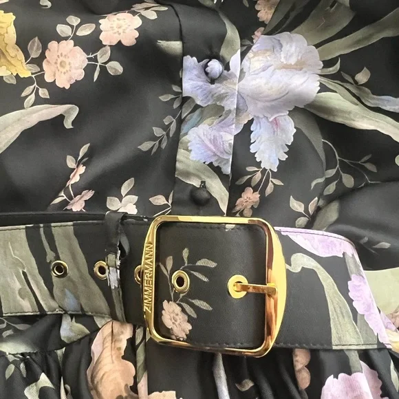 🖤SOLD🖤 ZIMMERMANN EDEN BELTED FLIP MINI DRESS IRIS SHERBET size 0 fits like 4US - Picture 7 of 16